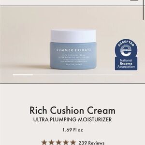 Brand new summer Fridays rich cushion cream